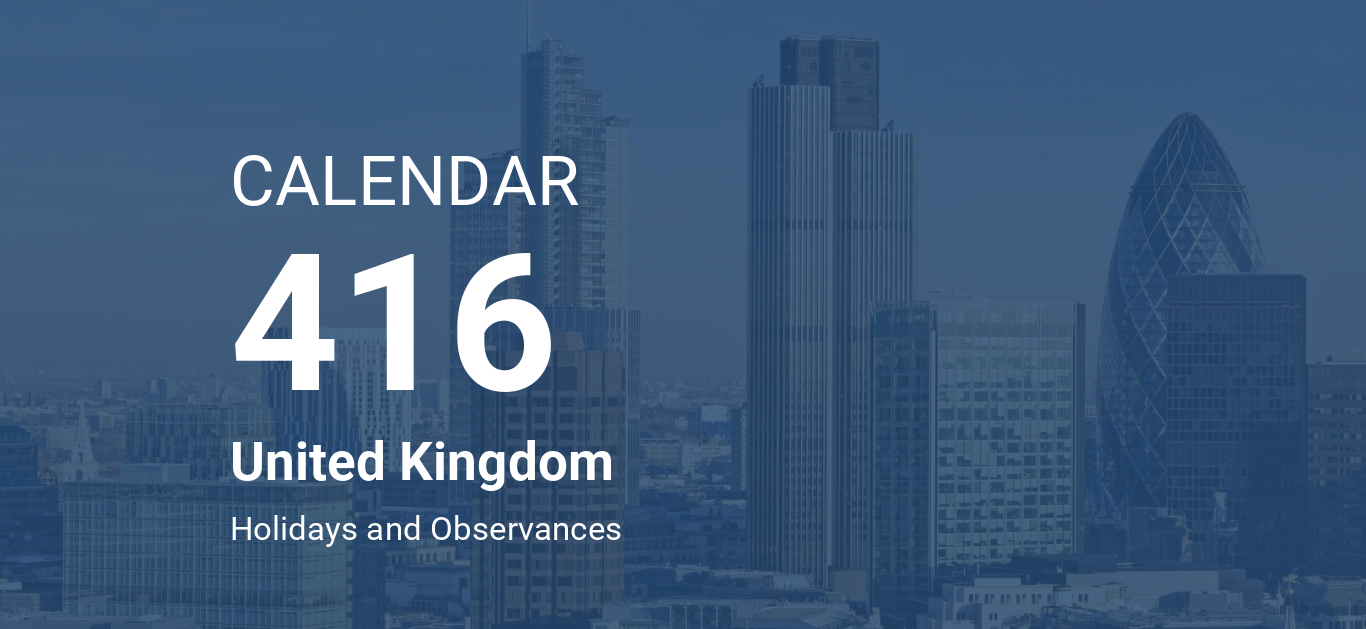 Year 416 Calendar United Kingdom
